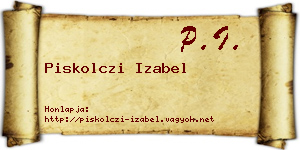 Piskolczi Izabel névjegykártya